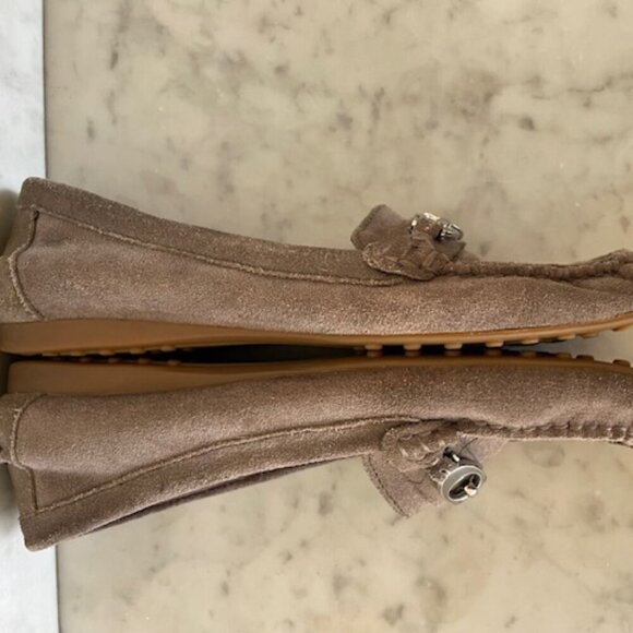 COACH Fortunata Gray Suede C Bit Driving Flats Loafers 6.5B - Picture 9 of 16